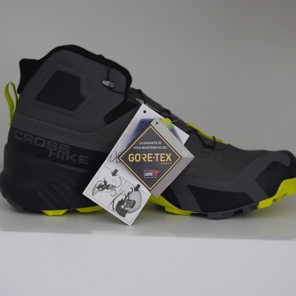 Salomon Cross Hike Mid GTX Gore-Tex Hiking Boots Men 411186 Waterproof US 12.5